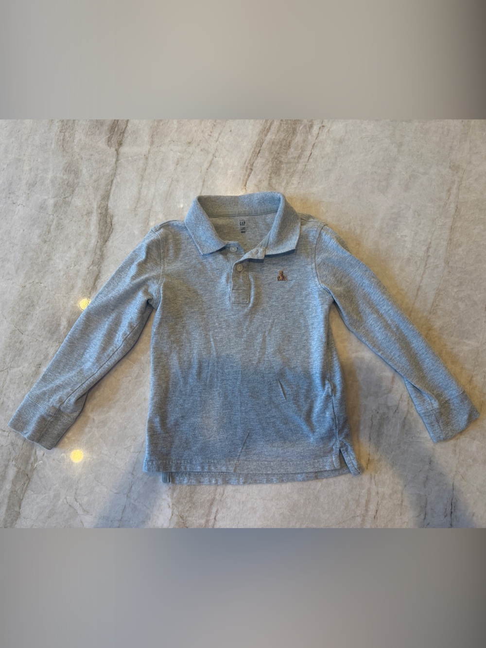 baby GAP Boys Light Gray Long-Sleeve Polo